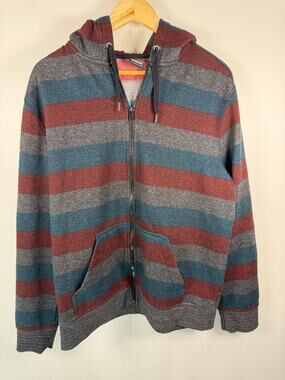 Tony Hawk Teen Fleece Lined Zip Up Hoodie XXL Stripe Sweatshirt